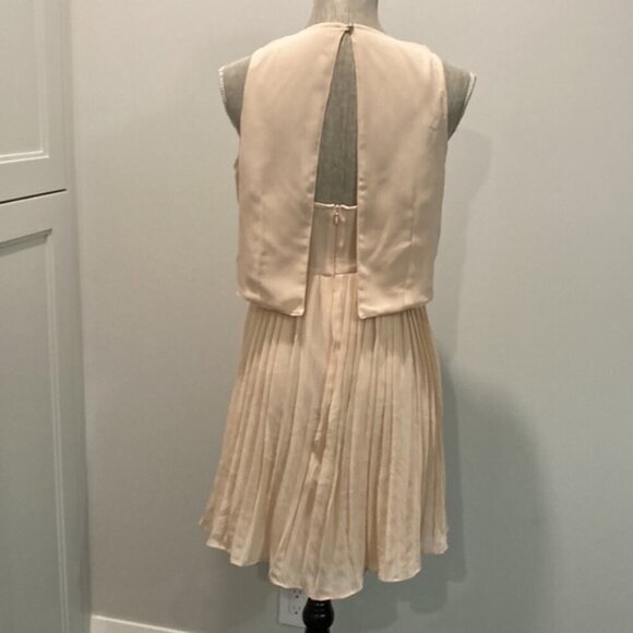 Topshop Pink Tulle Pleated Floral Sequins Mini Dress - Picture 9 of 14